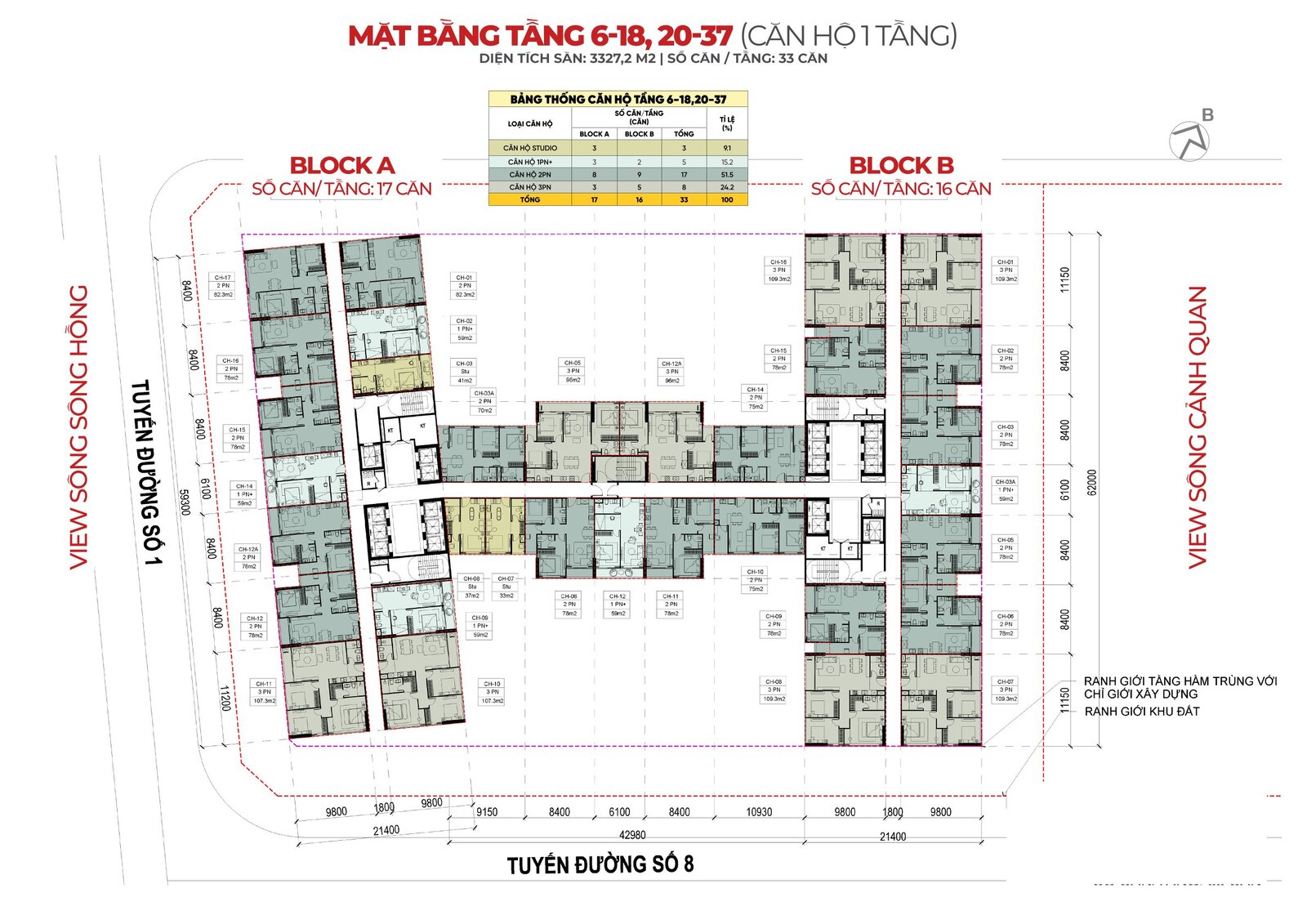 Mặt bằng tòa L1 Sunshine Legend City