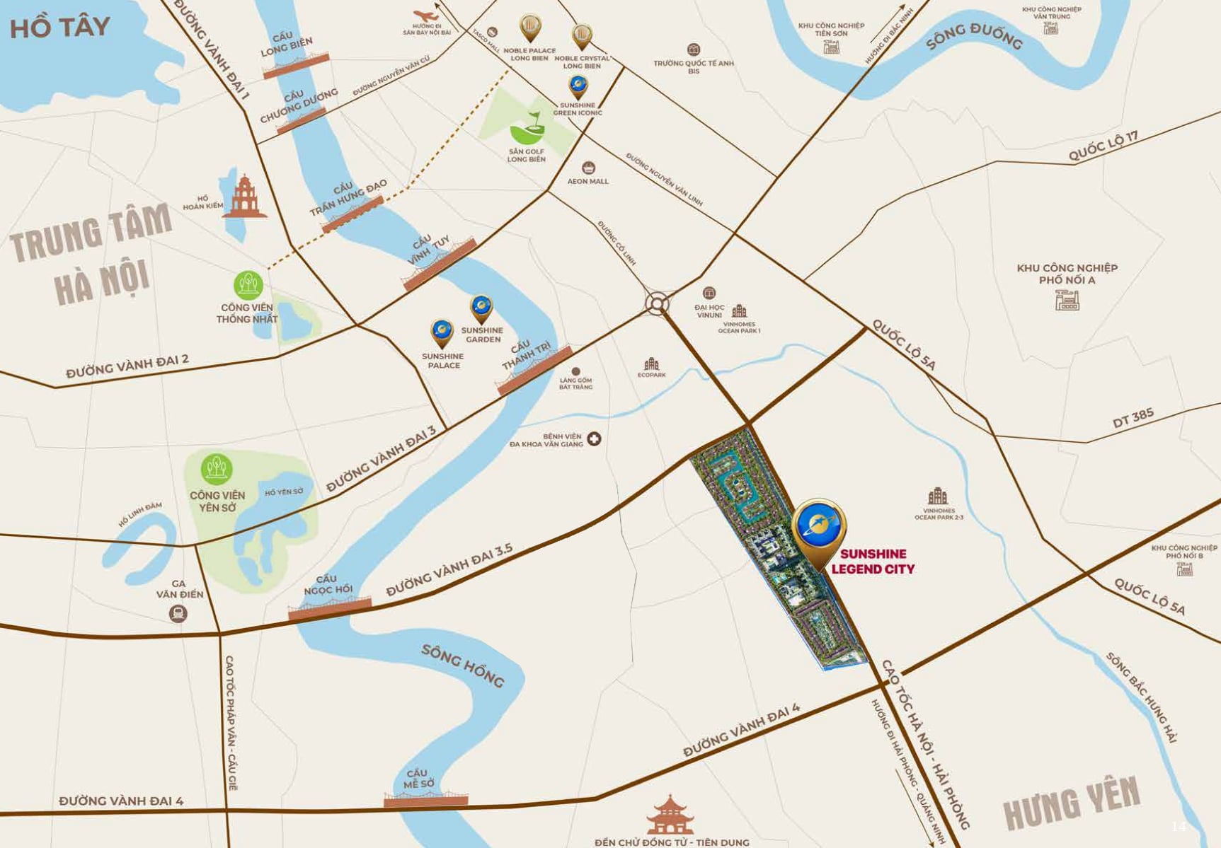Vị trí dự án Sunshine Legend City