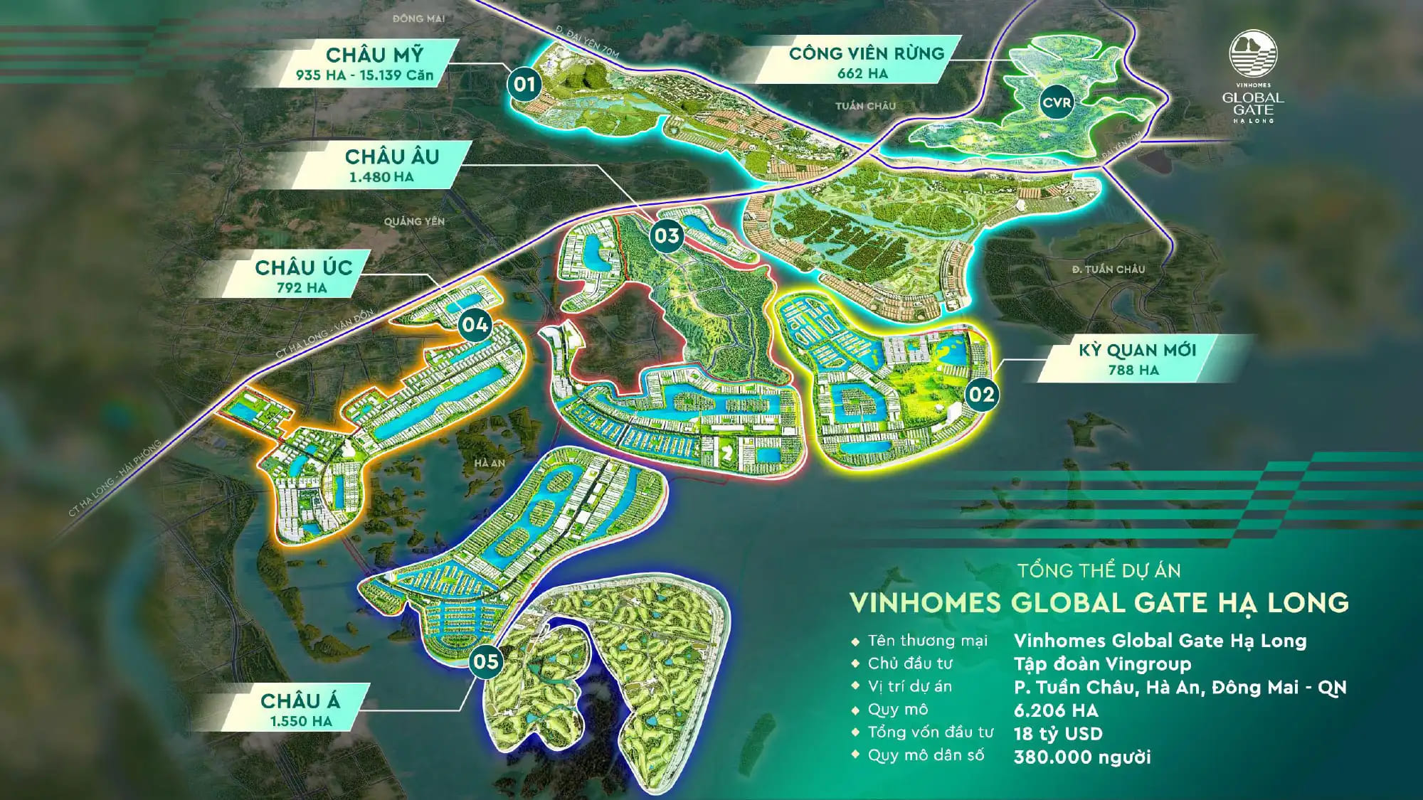 Các phân khu tại Vinhomes Global Gate Hạ Long Quảng Ninh